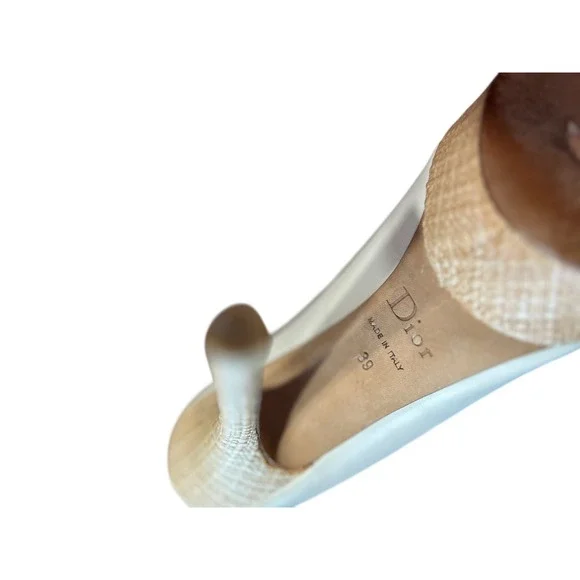 Christian Dior Cream Leather Platform Stiletto Heels‎ Shoes - Picture 12 of 16